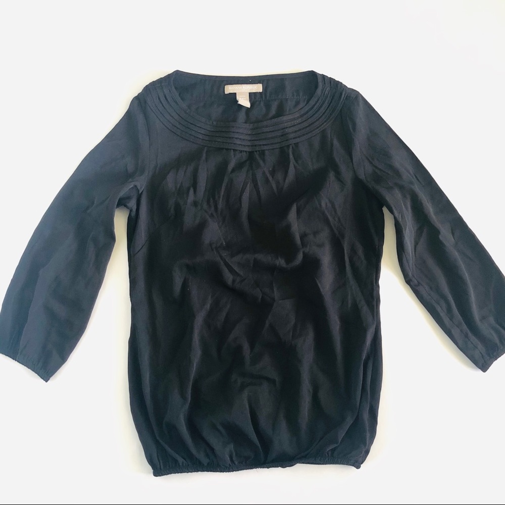Banana Republic Black Blouse - Womens XXS Petite